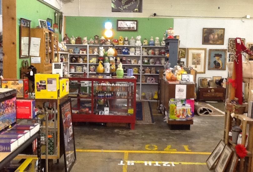 The Vapors - located inside The Factory Antique Mall-once inside go to the end of 12th street. You will see a green and yellow traffic light.